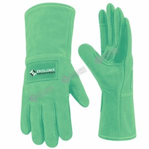 Guantes de Soldadura de Cuero Resistentes al Calor, Guantes de Seguridad para Trabajos Industriales, Soldadura de Metales y Uso en Talleres - Product Image 6
