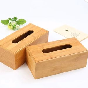 Boîte à mouchoirs rectangulaire classique en bois pour table à manger, bureau, comptoir, avec une finition élégante et minimaliste - Product Image 5