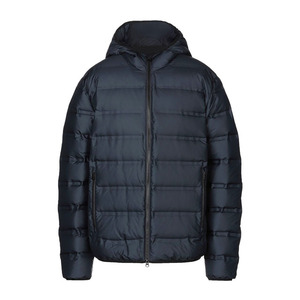 <b>Men's</b> Dark <b>Green</b> Hooded Puffer <b>Jacket</b> <b>Waterproof</b> PU Fabric Filled Windproof Zipper Closure Casual Winter Wear Regular Fit - Product Image 3