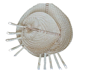 Abanico Artesanal de Bambú y Hoja de Palma, Estilo Vintage, Ecológico, para Regalo - Product Image 1