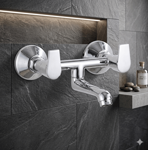 Robinet mural moderne en laiton chromé, sans contact, automatique, avec capteur infrarouge, système de douche à économie d'eau pour hôpitaux et hôtels - Product Image 3