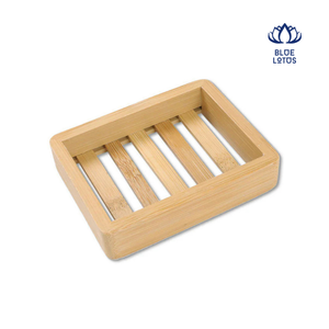 Bandeja de bambú para jabón con diseño ranurado para un secado rápido y almacenamiento de jabón - Product Image 1