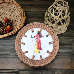 Posavasos de ratán Natural de jacinto de agua de bambú ecológico clásico, bolsa de estilo tejido, venta al por mayor, artesanías de mimbre de Vietnam - Product Image 1