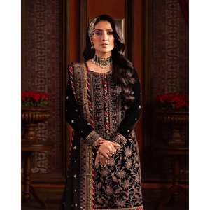 Conjunto de ropa de diseñador indio y pakistaní para fiesta, parte inferior superior y Dupatta - Product Image 3