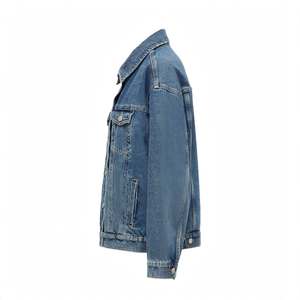 Mens Medium Blue Denim <b>Trucker</b> <b>Jacket</b> Button Up Jean <b>Jacket</b> with Flap Chest Pockets New Men's Vintage <b>Jacket</b> Friendly Spring - Product Image 3
