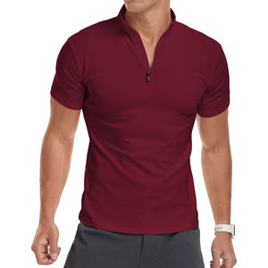 <b>Men's</b> Performance Quarter Zipper Pullover Athletic Fit Short Sleeve <b>T</b>-<b>Shirt</b> Breathable Lightweight Mock Neck <b>Shirt</b> For <b>Men</b> - Product Image 3