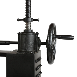 ฐานโต๊ะปรับระดับความสูงแบบอุตสาหกรรมพร้อมท็อปไม้เนื้อแข็งอะคาเซียขอบธรรมชาติ โต๊ะรับประทานอาหารสไตล์ฟาร์มเฮาส์ยุคกลาง - Product Image 5