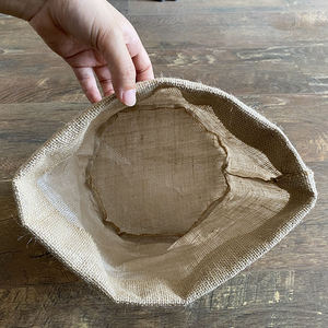 Sac à linge en toile de jute naturelle, grande taille, réutilisable, pour le rangement des vêtements à la maison - Product Image 4