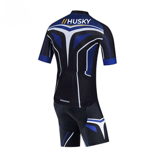 Jersey de Ciclismo Personalizado Azul de Manga Corta, Ecológico, 100% Poliéster, Unisex, Alta Elasticidad, Logotipo Frontal - Product Image 3