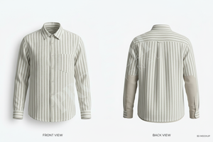 Chemise habillée boutonnée à manches longues de qualité supérieure, coupe classique, en coton doux, infroissable, respirante, écologique, décontractée - Product Image 6