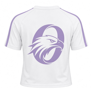 Ensemble uniforme de cheerleading lavande blanc : Haut à manches courtes et jupe plissée – Tenue de sport athlétique pour entraînement et performance - Product Image 5