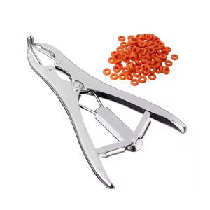 Alicates de Castración Reutilizables Profesionales, Aplicador de Anillos de Goma, Hechos de Acero Inoxidable Duradero, para Ganado - Product Image 1