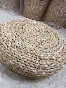 Thick Water Hyacinth Floor <b>Cushion</b> Handwoven Straw Pouf Ottoman Seat For Nursery Playroom Dorm Low Chair Rest - Product Image 3