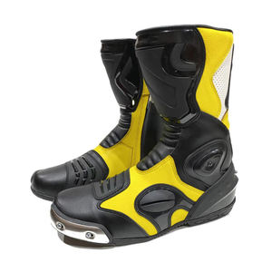 Botas de Motociclismo Impermeables, Transpirables, de Cuero, Duraderas y Cómodas para Hombre, Estilo Jersey de Carreras - Product Image 4