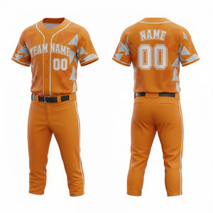 Custom Polyester Breathable Mesh Baseball Jersey Pant Uniform High Quality Printed Sublimated Quick Dry V Neck Unisex - Product Image 1