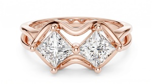 Anillo de compromiso con diamante talla princesa para mujer, estilo clásico, diamantes cultivados en laboratorio - Product Image 3