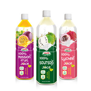 Hecho en Vietnam 1L Botella de PET Jugo real Muestra gratis OEM ISO HACCP Fabricante de bebidas-Soursop Litchi Passionfruit Juice - Product Image 1