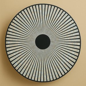 Mesa de centro india hecha a mano con incrustaciones de nácar y detalles de café. - Product Image 1