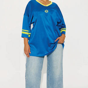 เสื้อเจอร์ซีย์อเมริกันฟุตบอลทรงบ็อกซี่แบบครอปโอเวอร์ไซส์สไตล์วินเทจสตรีทแวร์ผ้าโพลีเอสเตอร์ 100% สั่งทำได้ตามต้องการ พิมพ์ลายแบบซับลิเมชั่น - Product Image 4