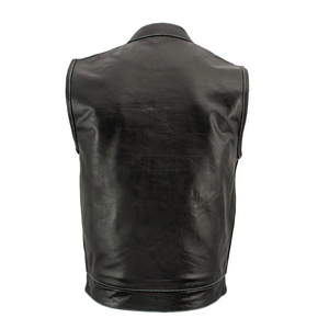 Chaleco de Hombre Hecho a Medida, de Alta Calidad, 100% Cuero Genuino, Transpirable, a un Precio Razonable para el Invierno, Chaleco de Cuero de Calidad - Product Image 4