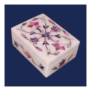 Caja de incrustaciones de mármol decorativa para regalo de su requisito de tamaño pequeño con Material de nácar de primera clase para regalo de almacenamiento de joyas - Product Image 3