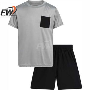 Ensembles de T-shirts d'été en coton respirants pour hommes, style décontracté streetwear, prix abordable / Ensemble T-shirt d'été pour hommes - Product Image 1
