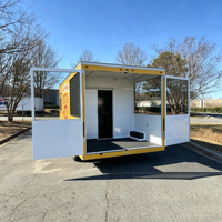 Remolque Móvil de Comida con Equipamiento Completo, Fregadero, Ventana de Servicio y Gráficos Personalizados para Negocios de Comida, Eventos al Aire Libre y Barbacoas