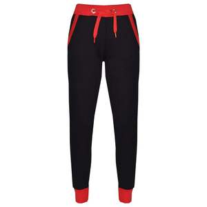 Survêtement à capuche personnalisé noir et rouge avec blocs de couleur, manches longues, décontracté, pour l'automne, avec poches latérales, coupe régulière, fermeture éclair - Product Image 4