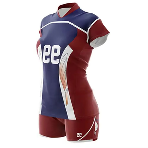 Conjunto de Uniforme de Voleibol para Mujer, Cuello en V, Sublimado, Malla Resistente, de Alta Calidad, para Adultos - Product Image 6