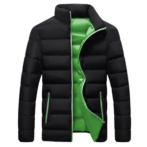 Custom Men's Black <b>Quilted</b> Puffer Jacket Lightweight Insulated <b>Winter</b> Coat Full Zip Warm Casual Outdoor Design Unisex 100% - Product Image 4