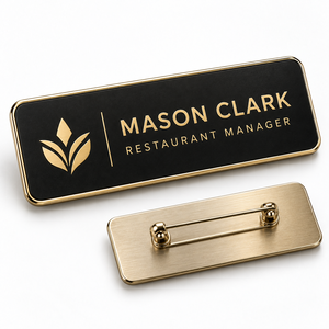 Placa de Identificación Magnética Personalizada, Insignia Metálica para Uniforme de Empleado, Logotipo Personalizado, Proveedor Mayorista - Product Image 2