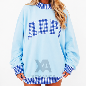 Sweat-shirt oversize à col montant pour femme 2026, avec logo personnalisé imprimé et brodé sur le devant, en tissu polaire à séchage rapide et écologique - Product Image 3