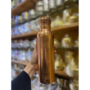 Pure <b>Copper</b> Water Bottle <b>Screw</b> On Lid Metal Drinking Bottle For Travel Camping Hiking Reusable With Lid Adult Use - Product Image 6