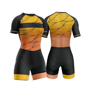 Ensemble de cyclisme réversible pour femme, thème vélo, sublimé, anti-UV, 100 % polyester, collection été, vente en gros Solid Traders - Product Image 3