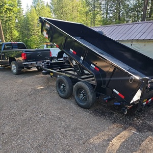 7x14 AMP Dump <b>trailer</b> 4Ton Heavy Duty <b>Farm</b> <b>Trailer</b> Durable Hydraulic System Reinforced Steel Frame for Material Transport - Product Image 1