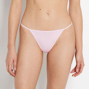 Culottes sans couture de haute qualité pour femmes, strings et tangas doux, taille mi-haute en V, pour le quotidien, motif uni, teinture unie - Product Image 2