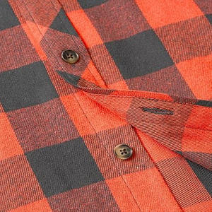 Camisa de Franela a Cuadros Buffalo de Manga Larga para Hombre al por Mayor con Bolsillo Sólido en Contraste, Puños Interiores de Pana y Forro de Pata de Gallo, Casual para el Trabajo - Product Image 6