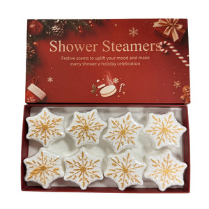 Set de Vaporizadores de Ducha con Aroma a Copos de Nieve Blancos Navideños, Bombas de Ducha con Aroma a Abeto Fresco, Tabletas de Baño Spa, Regalos para la Temporada Festiva, Personalizables - Product Image 6
