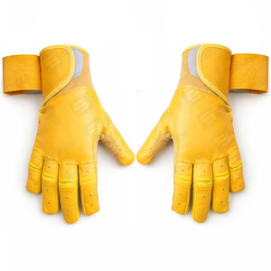 Guantes de Bateo de Béisbol de Cuero Hechos a Medida con Diseño Transpirable en la Parte Posterior y Suministro al por Mayor para Compradores de Equipamiento de Béisbol - Product Image 3