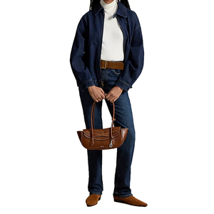 Chaqueta de Mezclilla Índigo para Mujer con Cierre de Burbuja, Ajuste Relajado, Dobladillo Elástico, Estilo Vintage Casual, Proveedor de Ropa Personalizada OEM de Marca Privada - Product Image 5