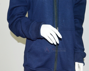 Sweat-shirt à capuche confortable pour femme en molleton bleu marine, 100% coton respirant, manches longues, décontracté, mode hiver, personnalisé - Product Image 2