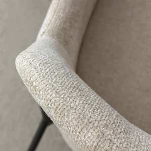 Fauteuil en tissu Vandana Lyra Hexa écru (lot de 2) - Product Image 4