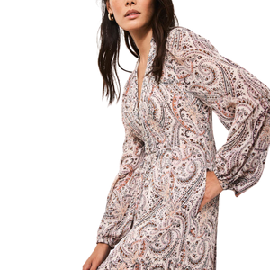 Vestido Maxi Floral con Corte en A para Mujer, Vestido de Manga Corta con Lazo Delantero - Product Image 4