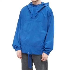 Chaqueta Unisex Azul con Capucha, Chaqueta Corta Impermeable de Tela Suave, Abrigo Corto para Todas las Estaciones, Ropa para Adultos - Product Image 2