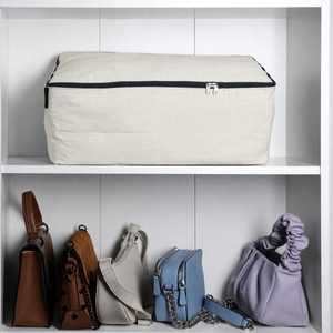 Organizador de almacenamiento de lona multiusos con asas de transporte, bolsa organizadora de lona de gran capacidad, 280 GSM - Product Image 3