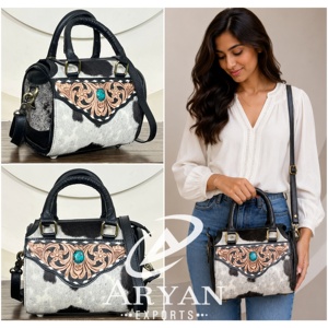 Limited Edition 2026 Tooled Cowhide Leather <b>Mini</b> <b>Bag</b> for Women Crossbody & Shoulder Small Speedy Travel Overnight Duffle <b>Bags</b> - Product Image 1