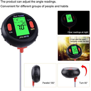 Bahçe ve saksılar için pH nem sıcaklığı işık nem analiz cihazı ile 5-in-1 dijital toprak test cihazı - Product Image 2