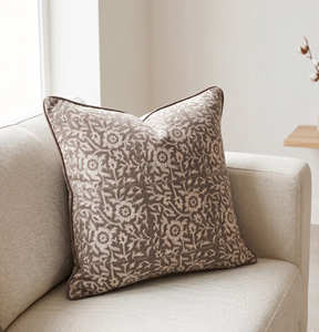 Housse de coussin décorative bleue à motifs persans floraux, style scandinave, pour la décoration intérieure - Product Image 2