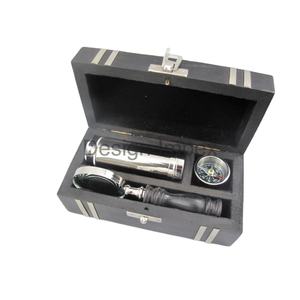 Silver <b>Telescope</b> Magnifying Glass Compass Nautical Gifts Box Competitive <b>Price</b> Magnifier <b>Telescope</b> Compass Customizable Gift Box - Product Image 1