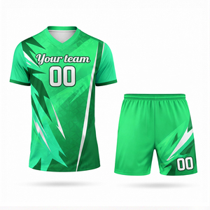 Ensemble maillot et short de volley-ball personnalisé pour hommes adultes, imprimé par transfert thermique, nom du joueur sur le devant, séchage rapide, 100 % polyester - Product Image 2